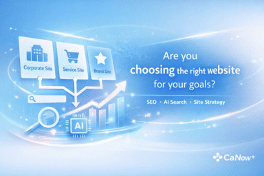 Corporate website service site brand site business site differences and strategy concept illustration